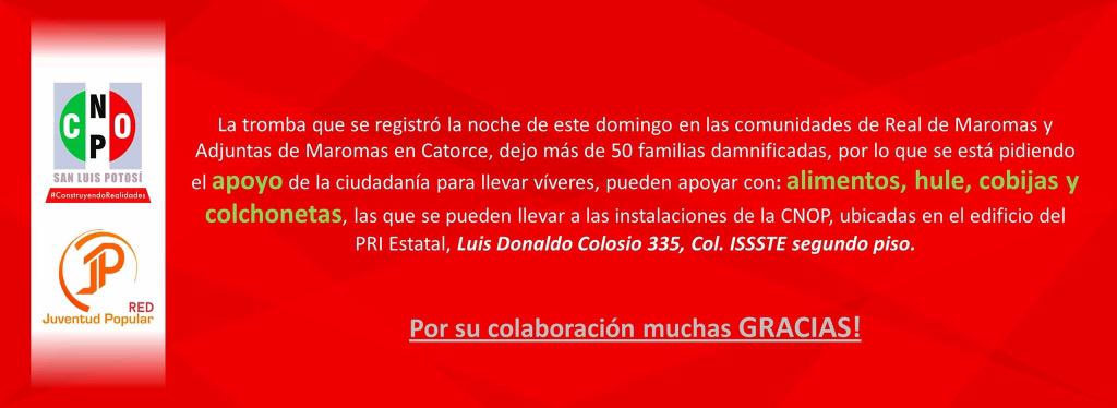 ppjonguitud's tweet photo. ¡Es tiempo de apoyar a nuestros amigos del municipio de Catorce! http://t.co/EW86ET2ne8