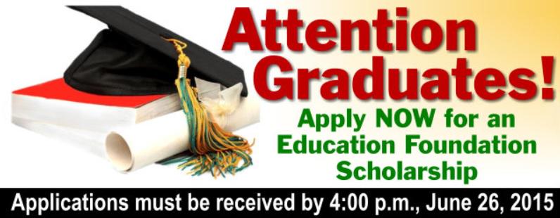 Grads - just two days left to get your applications in! #EdFoundation #Scholarship #TakeAChance