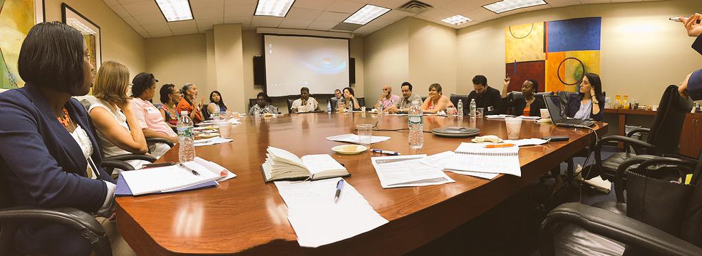 BronxNPC's tweet photo. Great #BNPCroundtable on Recruiting and Retaining Staff @monroe_college today. Mark 8/26 "Getting the Word Out" #BNPC http://t.co/jfZ829s9AG