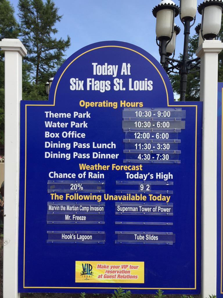SFStLouis's tweet image. Today at Six Flags St Louis