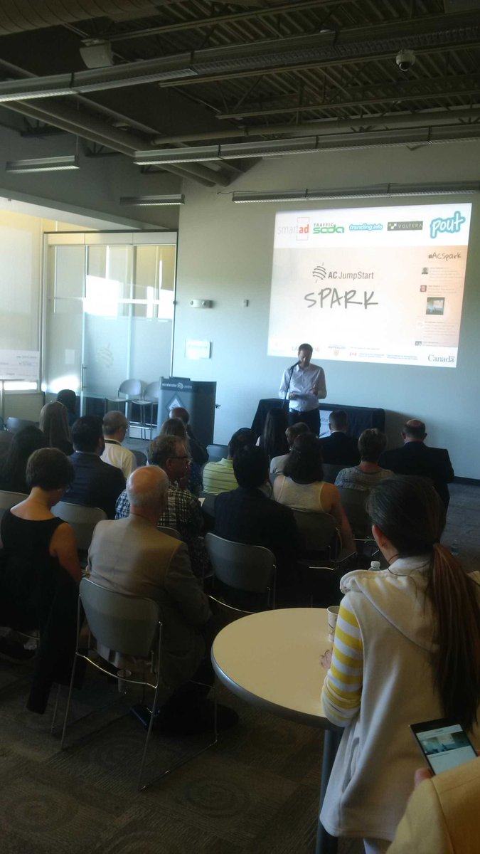 spegg's tweet photo. Time flying by as 40 AC JumpStart recipients share their startup stories to a full house @AC_Waterloo #ACSpark event. http://t.co/ToCjRUWTqS