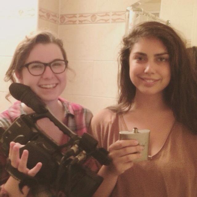 GetUnProductive's tweet image. Annnnd we're wrapped! Head writer @ColleenScrivs and Hope Andrejack ("Sam") on set