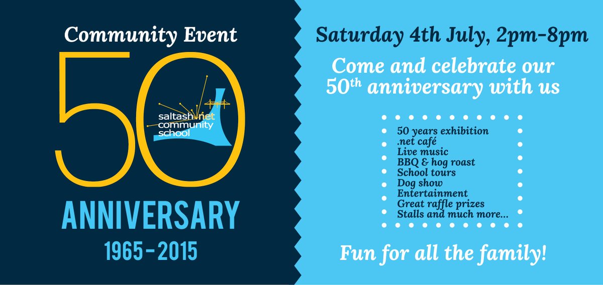 Don't miss our 50th anniversary community event on Saturday 4th July! We'll have fun for all the family from 2pm-8pm