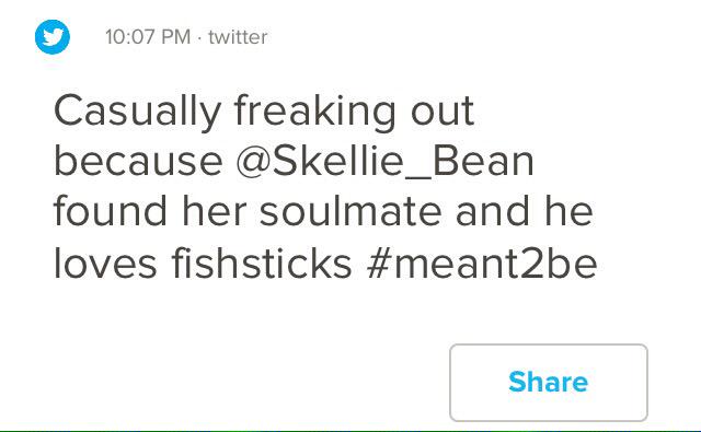 tayrenaissance's tweet photo. hahahahaha this means 1 year ago tomorrow @Skellie_Bean found out her soulmate was gay #theyalwaysare!! http://t.co/4UerGLuuUW