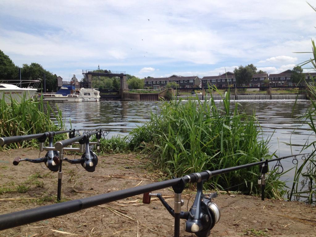 MarcTwaite's tweet photo. Doing it!! #RiverCarping #CarpFishing #TeamPSB #WeirPool #RiverSevern http://t.co/UEBk7Is68V