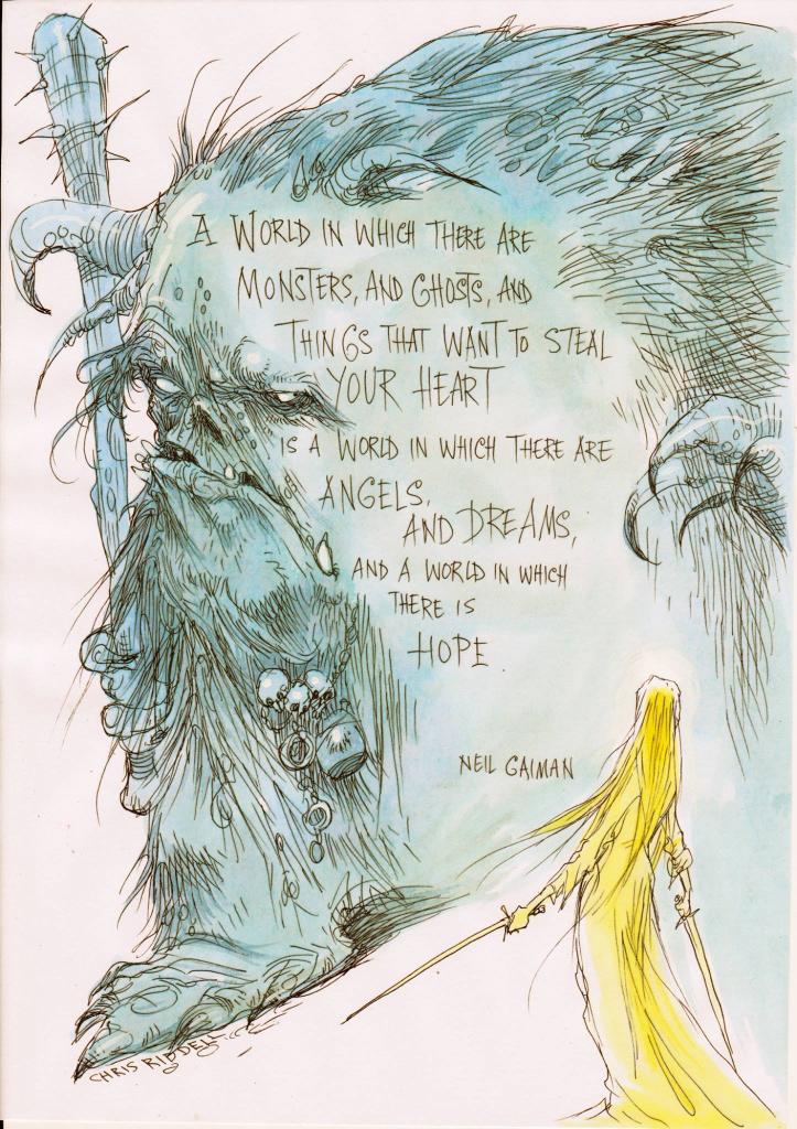 hopabizabeth's tweet photo. #ChrisRiddle #NeilGaiman http://t.co/g63D7UzLKE