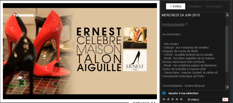 Maison ERNEST dans l'émission Tendance XXI sur <a href="/TV5MONDE/">TV5MONDE</a> !
Pour voir le replay: tv5mondeplus.com/video/24-06-20…