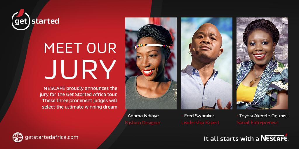 mobilitydaddy's tweet photo. Thank you for your #GetStartedAfrica submissions. Now, meet our jury: @adama_paris @FredSwaniker &amp; @toyosirise. http://t.co/A23ugKHhZu