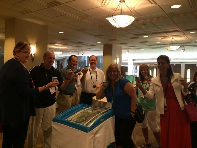 IMA_PStefanczyk's tweet photo. Members enjoying Ben and Jerry's.  What is your favorite flavor? #IMA15ACE http://t.co/elFqrMuyU1