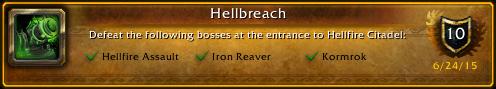 PinkBatgirl's tweet image. 4th boss down and we got an Achievement! [Hellbreach]  #Warcraft #HellfireCitadel #NewRaid