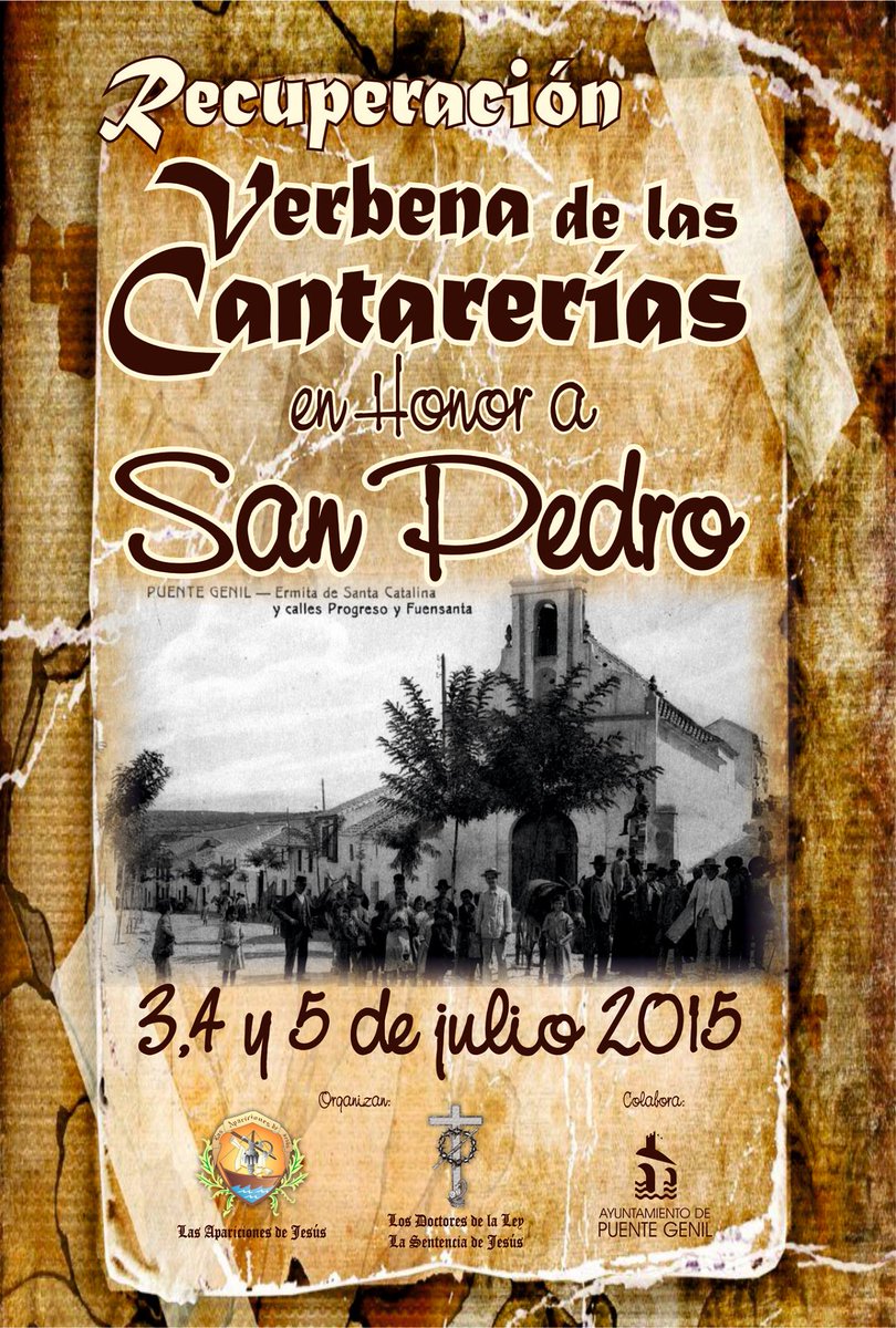LSDJ_Doctores's tweet photo. Verbena de las Cantarerías, en Honor a San Pedro.
¡Pasa con nosotros un fin de semana antológico!
3, 4 y 5 de julio. http://t.co/xDhuGAvbJE