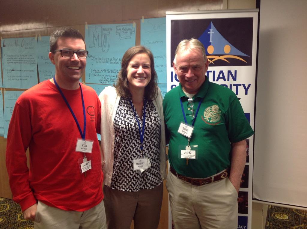 BCCampusMin's tweet photo. Ryan, Margaret, and Fr. Don representin' at #ICS15, #BCArrupe, @BCappalachia, Urban Immersion w/ @IGsolidarityNET http://t.co/FQjQVBmsEt
