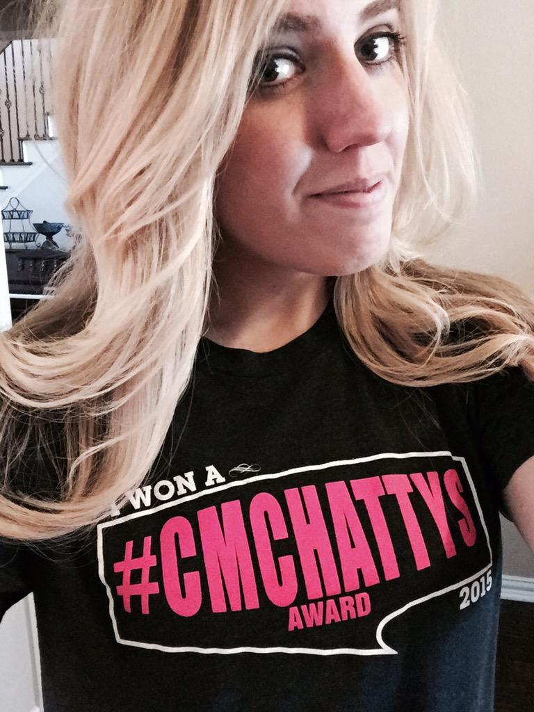 SBSwags's tweet photo. Pretty darn proud of this shirt! Happy to share my #CMchattys award with the best fans in the world! Love y'all! http://t.co/5UzHfmtQL5