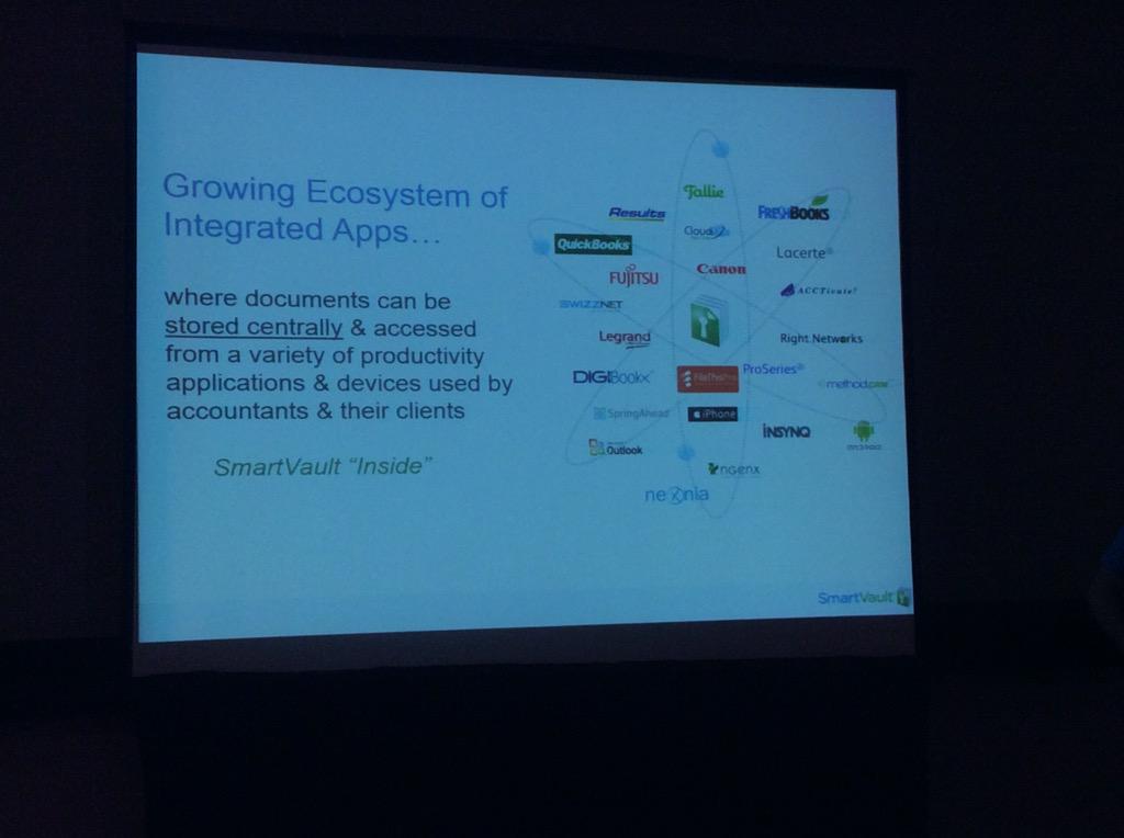 McQK's tweet photo. @FileThisPro receives a shout out from @SmartVault during workshop at #snh15.  I need to check the app out. http://t.co/f6EXiMV3Iz