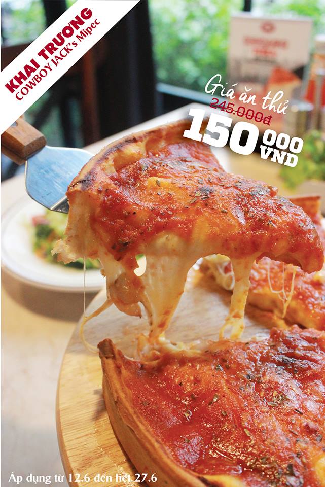 cowboy_jacks's tweet photo. Khai trương Cowboy Jack's ở Mipec Tower, ăn thử chỉ 150k, nhanh nhanh đến thôi! http://t.co/uDi9VPKppw