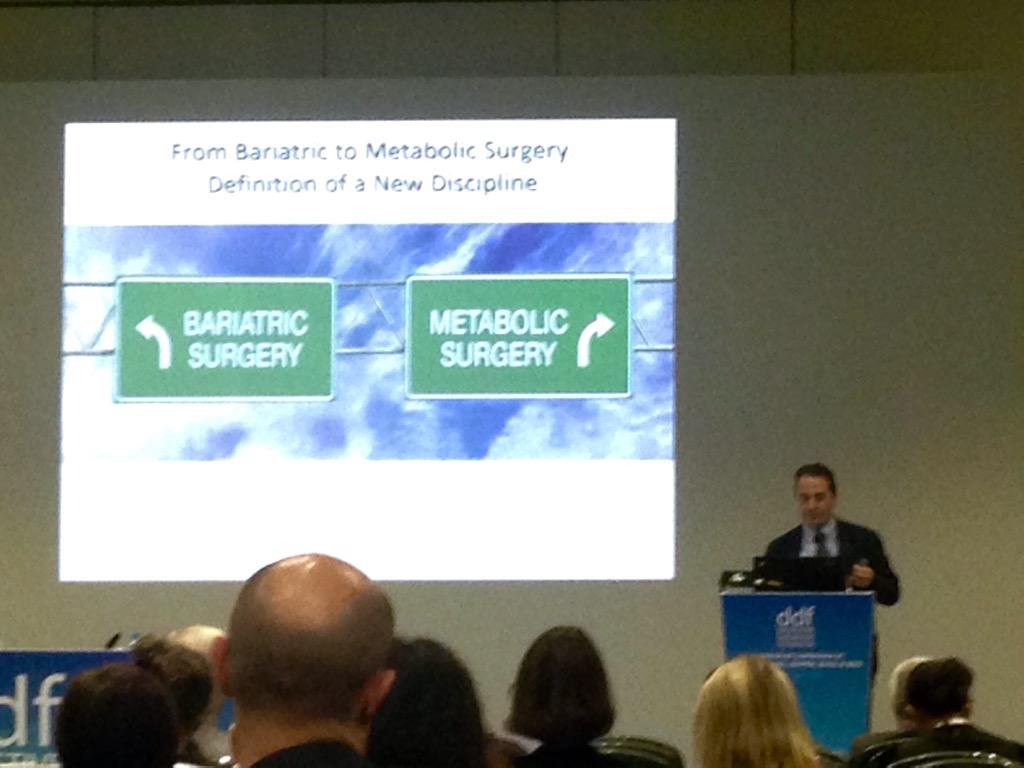 ravi__vohra's tweet photo. Prof Rubino: "The age of metabolic surgery has arrived". Expansion of the role of the Bariatric surgeon.  #DDF2015  http://t.co/MazOmhHXSv