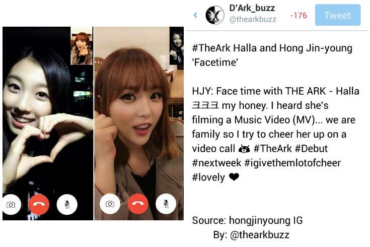 [PREDEBUT] #TheArk Halla: Face time with Hong Jin-young during 'Light' MV shoot.
instagram.com/p/1A6j7TkTiZ/
©thearkbuzz