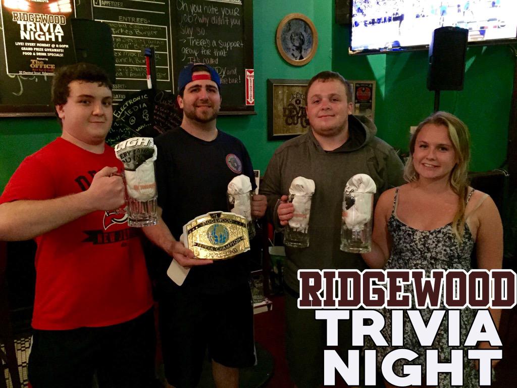 ChampTrivia's tweet image. 🎉 #RIdgewood #Trivia Night is LIVE! TONIGHT @ 830PM inside @OFFICEBeerBarGr 🎉 FREE to play &amp;amp; Prizes for all!