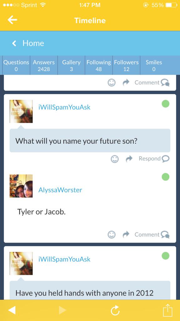 lovelylayne's tweet photo. I found my formspring from like 2012 and this is so ironic http://t.co/hCATo1q64L