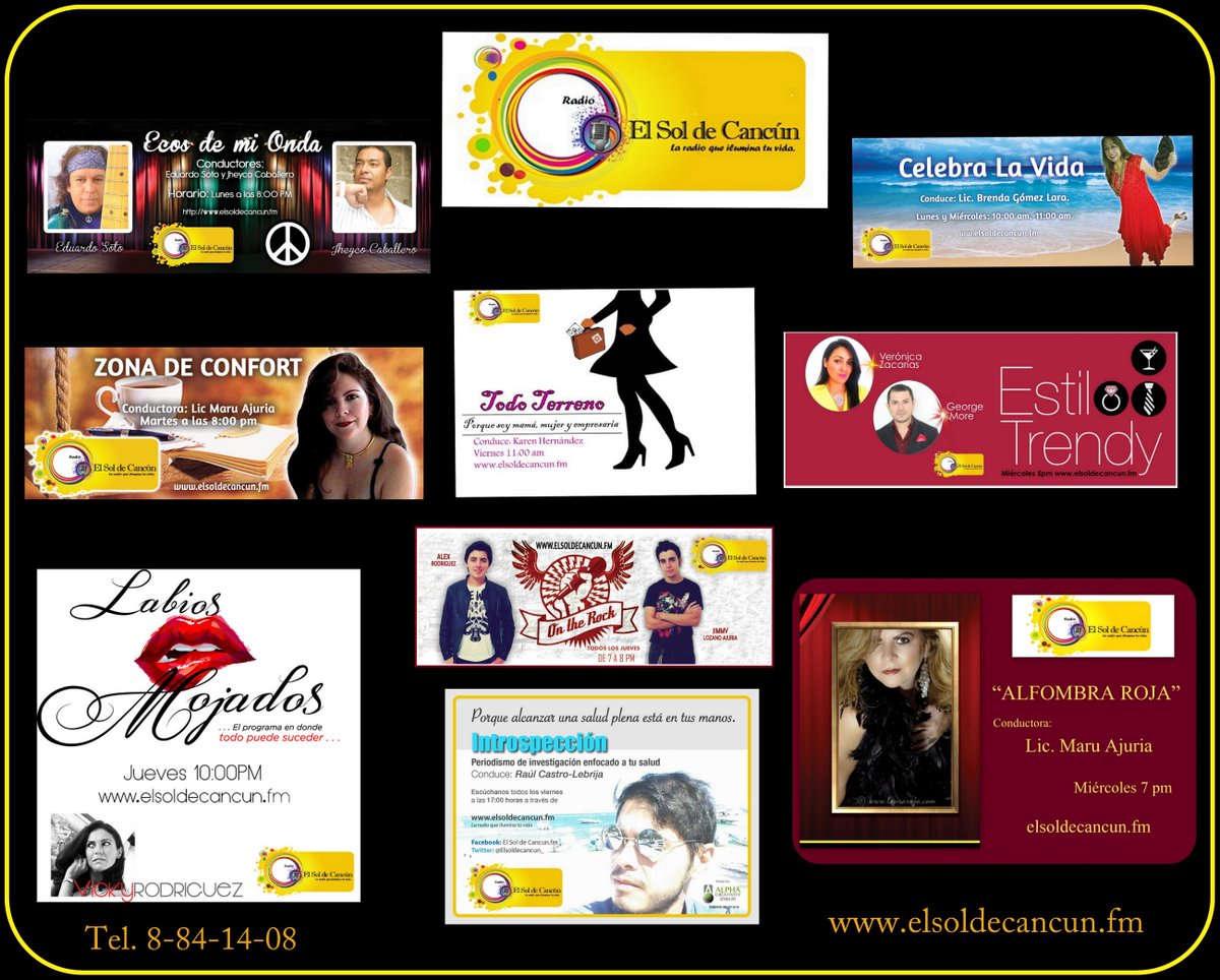 maruajuria's tweet photo. Parrilla de programas del soldecancun.fm _ http://t.co/s7cA6vwpA3
