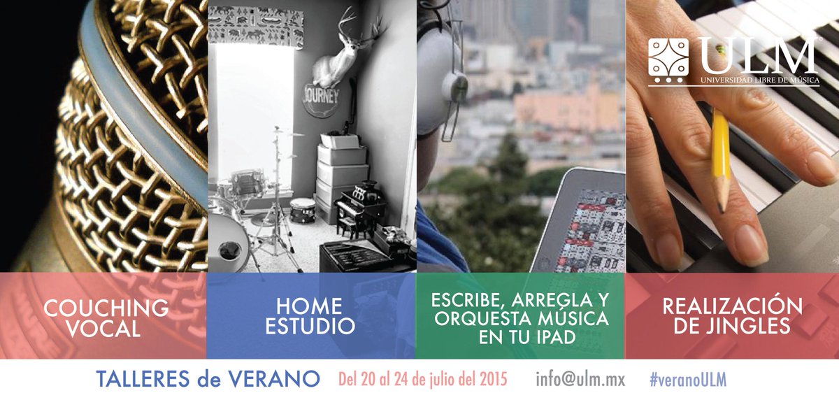 ULMmx's tweet photo. Del 20 al 24 de julio la ULM celebrará los Talleres de Verano. Más información escribiendo a: info@ulm.mx

#VeranoULM http://t.co/5GSYeBgWCF