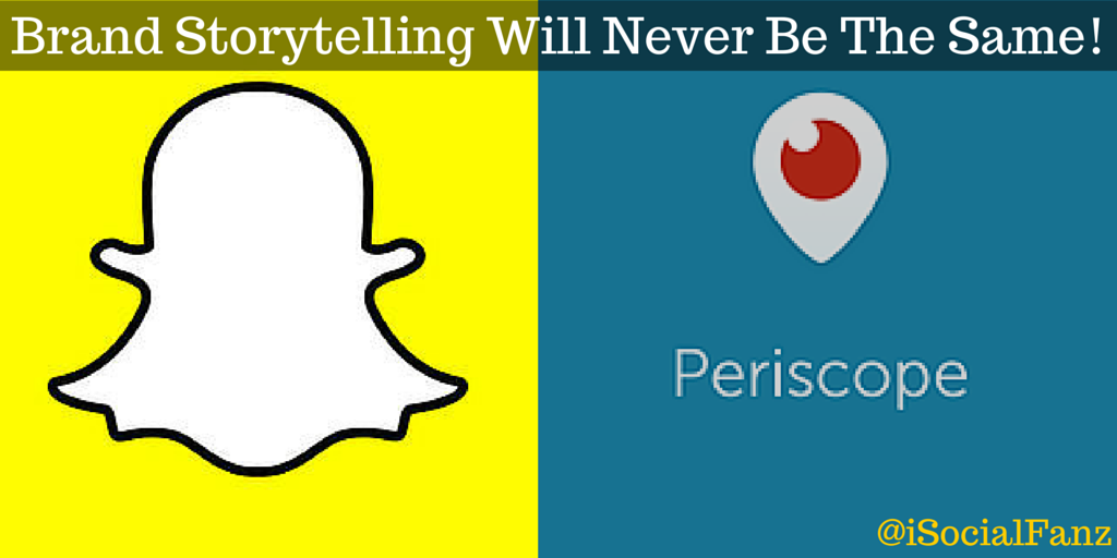 iSocialFanz's tweet photo. Brand Storytelling Will Never Be The Same http://t.co/5eG1A1JAIV #Snapchat #periscope #Storytelling #Branding http://t.co/Sd07PtHimO