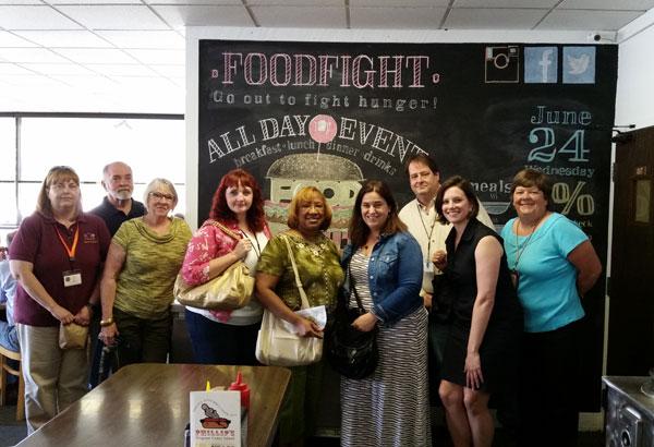 mofcollective's tweet photo. Where are you FOODFIGHTing today? We're at @PhillipsConey! Look at what we found on their wall! #FoodFightHunger http://t.co/jpEAXzL0bp