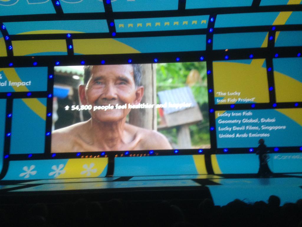 SebasCavanagh's tweet photo. #danformosa #design brillant Grand Prix for Lucky Iron Fish @Cannes_Lions http://t.co/NciAzJvS7n