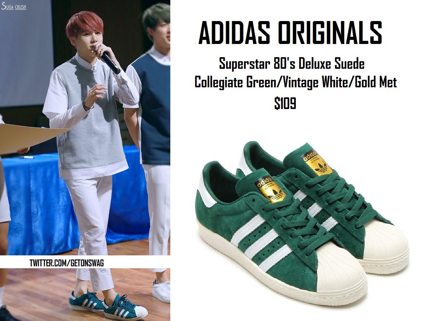 Adidas Originals Superstar 80s Delux Shoes - Vintage White/Green