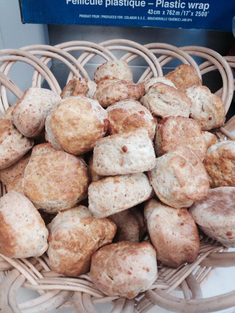 When you forget that today is a holiday and the bakery is closed, a quick batch of cheddar cheese scones!