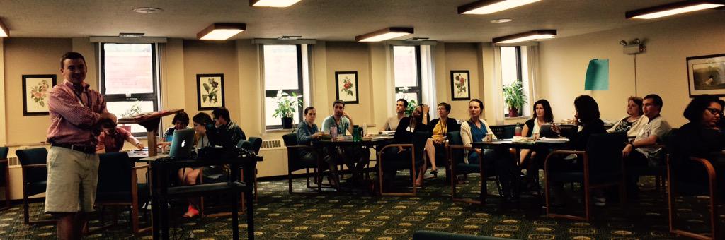 Chris___Kerr's tweet photo. Andy Costigan of @JCUMinistry presenting at #ics15 on immersion reflection | @JohnCarrollU http://t.co/Uvyt7vqYbr