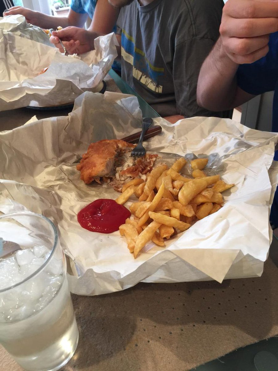 We're officially in England. #FishAndChips