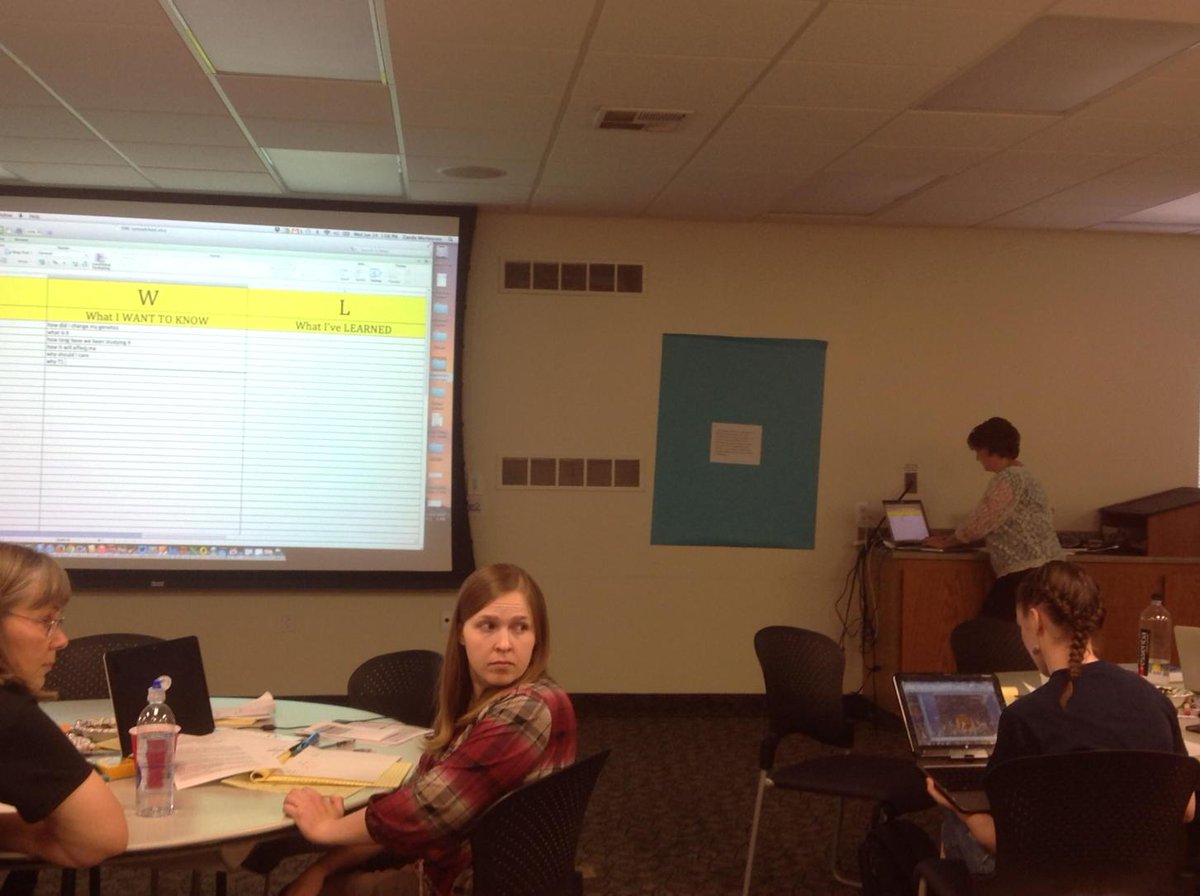 crowechris's tweet photo. KWL about genetics in #cuwp2015 from Content Area Writing http://t.co/HTLkn0ZPZx