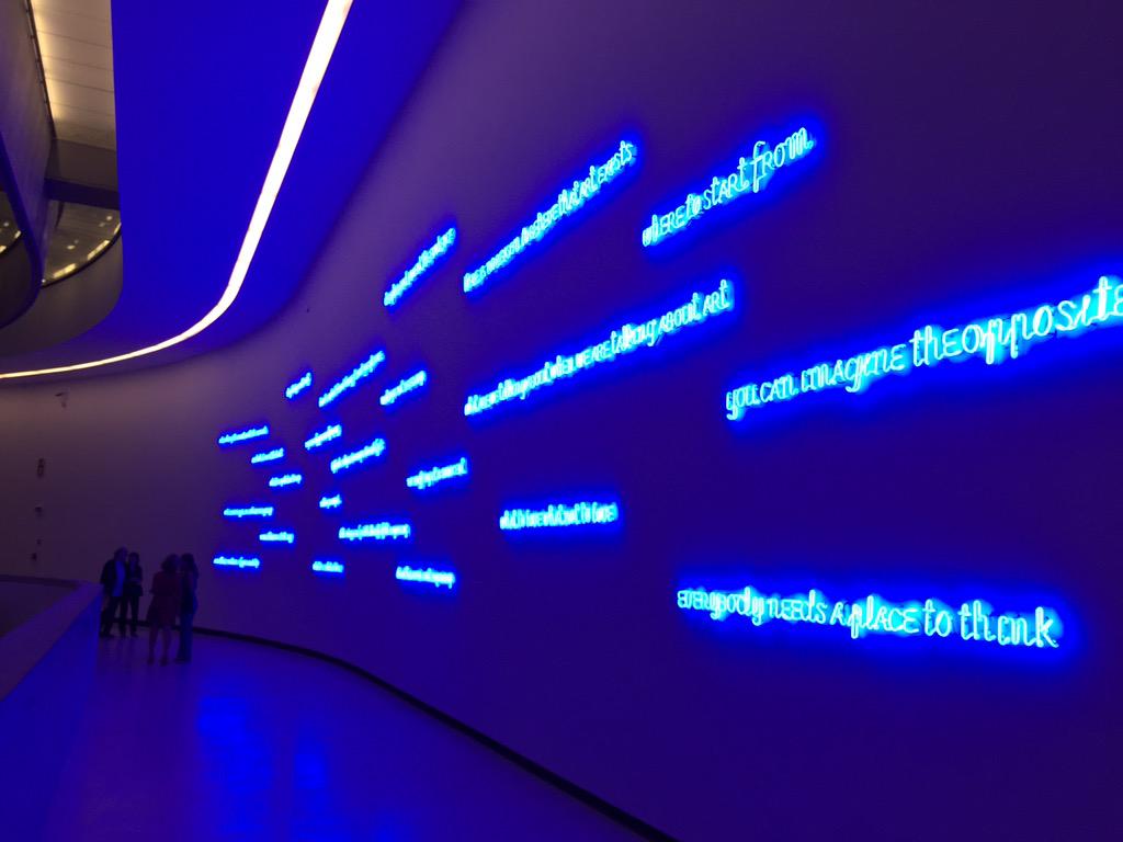 artribune's tweet photo. Uno strepitoso Maurizio Nannucci inaugura stasera al @Museo_MAXXI a Roma http://t.co/nWBz0f7CeN