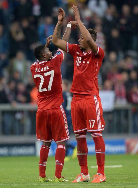   Happy Birthday    Next to each other or is Alaba behind?  