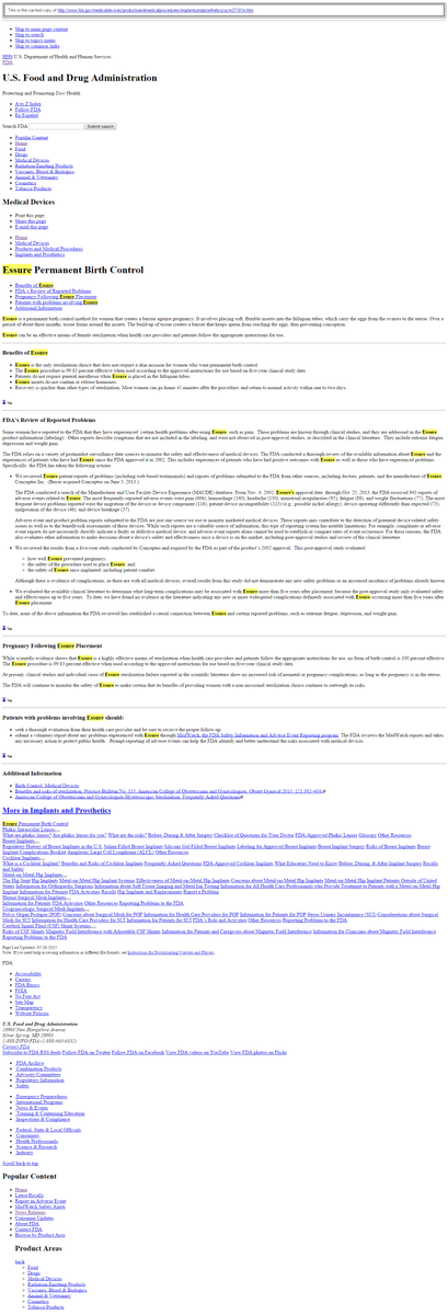 MORE: Side-by-side comparison of FDA's new #Essure product information page with cached copy fda.gov/MedicalDevices…