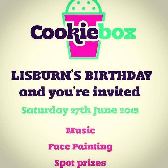 Lisburncookie's tweet photo. We're celebrating a year in business this Saturday 27th along with our friends @fhlisburn  #lisburnhour http://t.co/a3xVtiiW5U