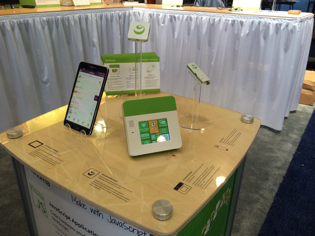 Kinoma's tweet image. At #SolidCon ? Come check out Kinoma Element and Kinoma HD, running our #JavaScript 6 implementation. #startmaking