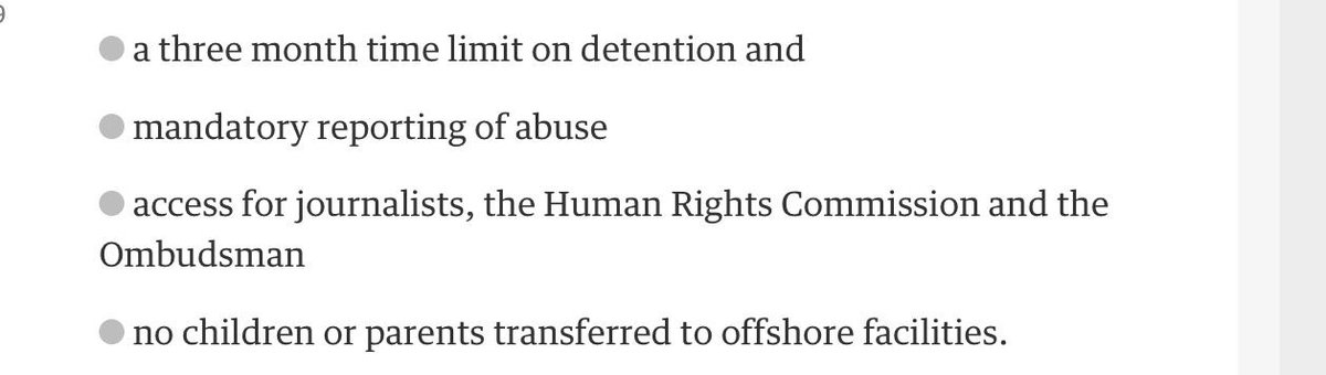 These are amendments <a href="/sarahinthesen8/">💚🌏 Sarah Hanson-Young</a> moving to Offshore detention bill. Labor won't support. So shocking.