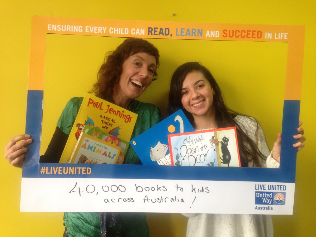 unitedwayaus's tweet photo. 40,000 books delivered to help more Australian kids start school ready to read! Thx @dollyslibrary @PenguinBooksAus http://t.co/It5z9GOka0