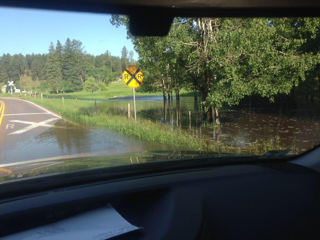 Rivers where there were no rivers. More flooding in the Black Hills as we got a couple more inches of rain last night