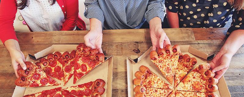 Every hot dog has its day. #HotDogPizza