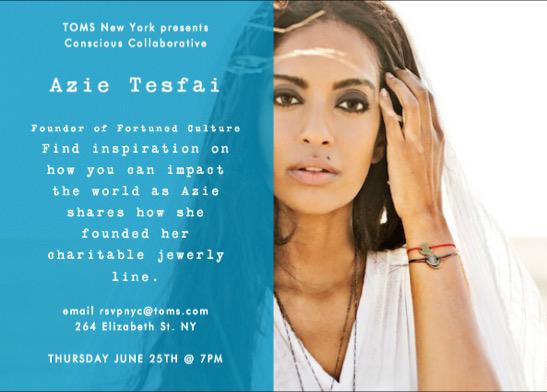 NYC friends! Don't miss this event tomorrow for a very special cause with a very special lady. <a href="/AzieTesfai/">Azie Tesfai</a>