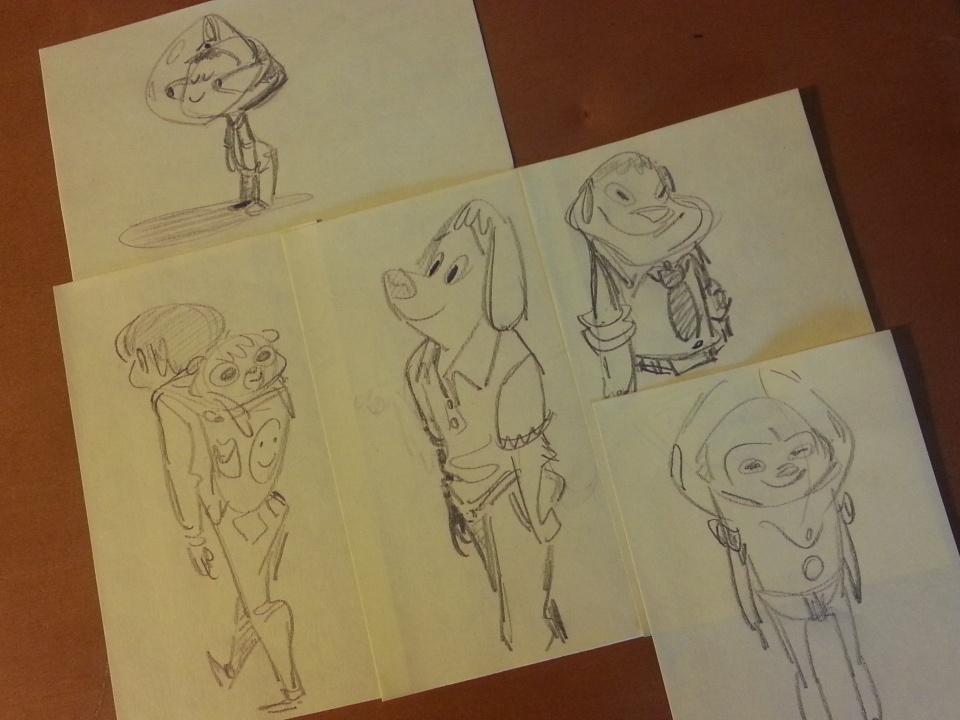 Post-it note doodle fun.