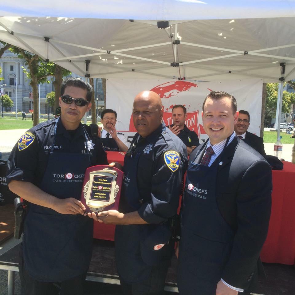 salvationarmysf's tweet photo. Congrats to @SFPD, winners of "TOP Chefs: Taste of Preparedness!" Thx for participating! @SFPDChiefSuhr #SFTopChefs http://t.co/feV0ZD0hva
