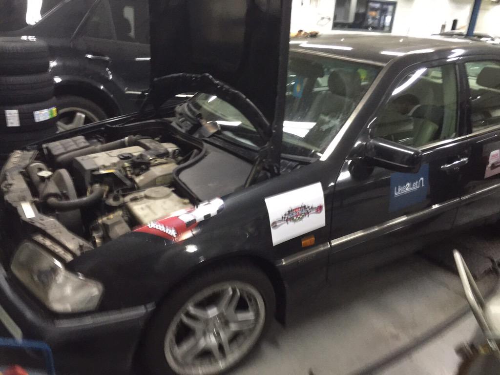 Like2Let's tweet image. Great service @MercedesBenz Demon Brussels for helping with our car @ActionForKids @WackyRally. Thank You Bertrand!