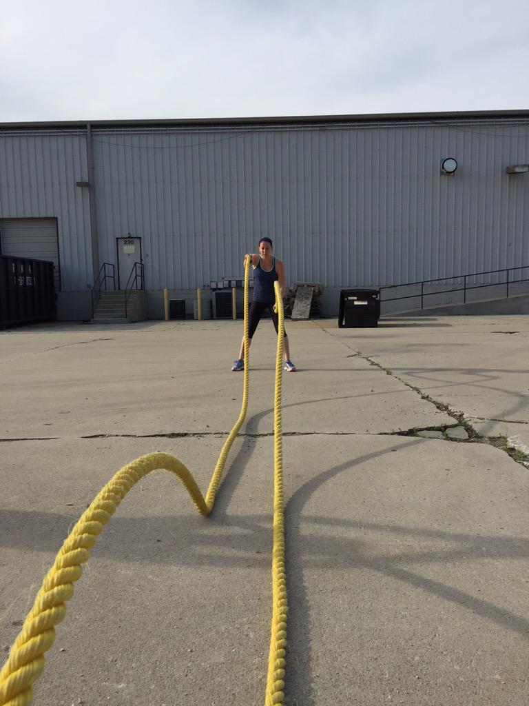 CoreTactix's tweet image. Battle ropes and determination. Photo cred: @gjernigan1