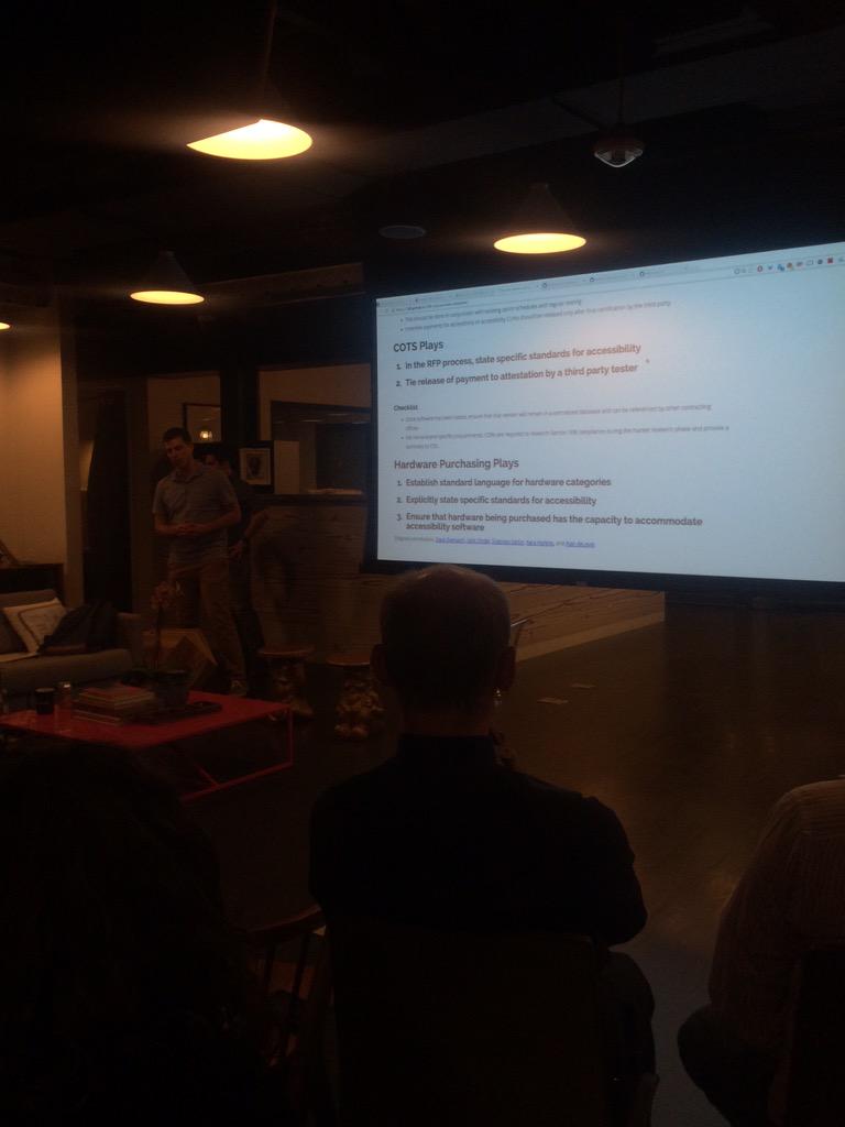 DCLegalHackers's tweet image. State accessibility standards in the RFP! Tie release of payment to attestation by third party tester! #a11yhack