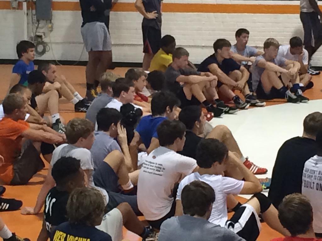 GoCamelsWrestle's tweet photo. Day 3 finished campers working hard and looking good! #camelcamp http://t.co/1PpQmEcV6B