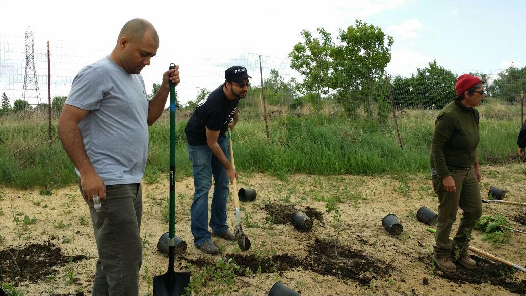 ChoudrySb's tweet photo. @AMJSaskatoon Ahmadiyya Muslim youth planting trees with @Meewasin.
#SaveFutureGrowMoreTrees http://t.co/UWCtnG4U7A